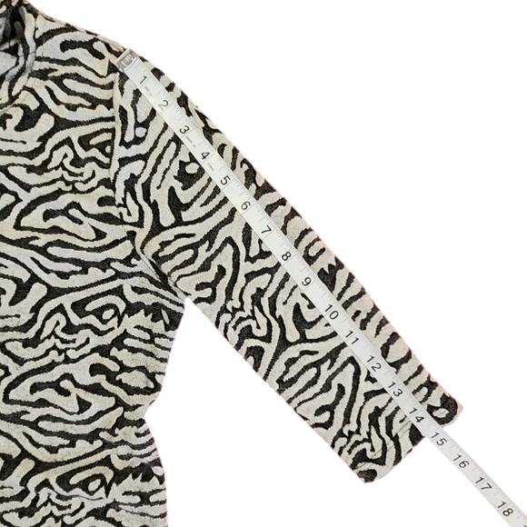 Thomas & Olivia Cowel Neck w/ zipper, elbow sleeve Pullover shirt, top sz M - Picture 5 of 10